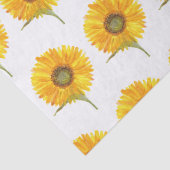 ひまわり黄色フローラ水彩夏素朴 薄葉紙 (詳細)