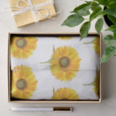 ひまわり黄色フローラ水彩夏素朴 薄葉紙 (ギフト)