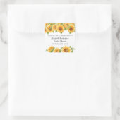 ひまわり黄色フローラ素朴ブライダルシャワー スクエアシール (バッグ)