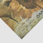 ひまわり黄色ヴィンテージテクスチャEphemera 薄葉紙 (詳細)