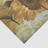 ひまわり黄色ヴィンテージ国のテクスチャフローラ 薄葉紙 (詳細)