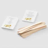 ひまわり黄色素朴結婚式 プログラム ハンドファン (組立なし)