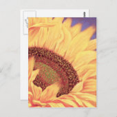 ひまわり黄色絵を描の花芸術 ポストカード (正面/裏面)