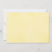 ひまわり黄色金ゴールドフローラキンセアニェラ写真 招待状 (裏面)