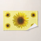 ひまわり黄色 バスタオルセット (ハンドタオル)