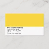 ひまわり黄色 | 「世界を明るくする」色 名刺 (裏面)