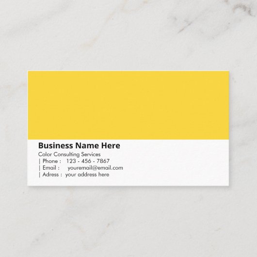 ひまわり黄色 | 「世界を明るくする」色 名刺 (裏面)