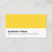 ひまわり黄色 | 「世界を明るくする」色 名刺 (正面)