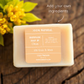 ひまわり黄色 |石けん原料製品ラベル スクエアシール