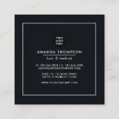 ひまわり黒人女性美容師 スクエア名刺 (裏面)