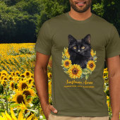 ひまわり黒猫ファーム名 Tシャツ