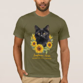 ひまわり黒猫ファーム名 Tシャツ (正面)