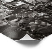 ひまわり黒白ファインアート撮影 ポスター (コーナー)