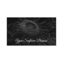 ひまわり黒白フローラアートエレガント