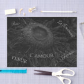 ひまわり黒白フローラ切り離しスクリプト 薄葉紙 (クラフト)
