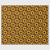 ひまわり03.b DRed BG ラッピングペーパー (フラット)