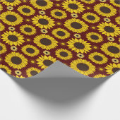 ひまわり03.b DRed BG ラッピングペーパー (角)