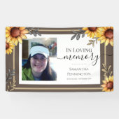 ひまわり1枚の写真記念バナー 横断幕 (横)