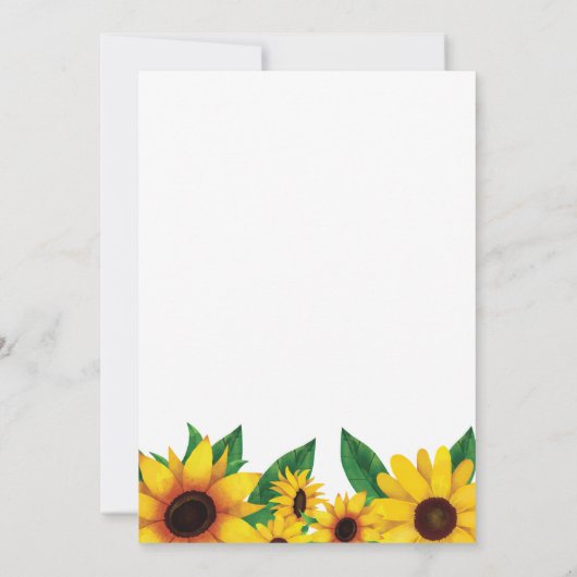 ひまわり12誕生日招待状 招待状 (裏面)