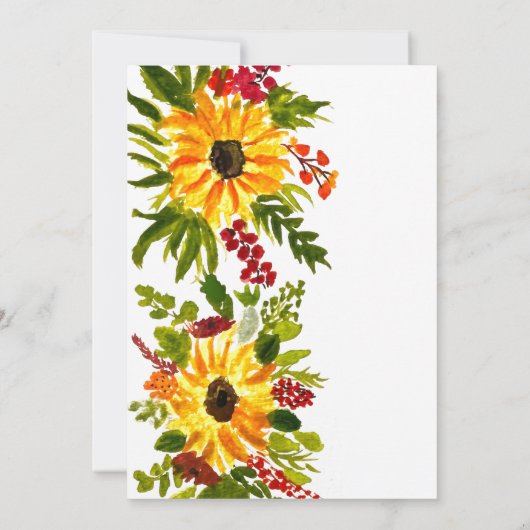 ひまわり1st第1誕生日ガールフォトフローラ 招待状 (裏面)