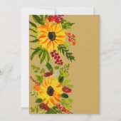 ひまわり1st第1誕生日ガールフォトフローラ 招待状 (裏面)