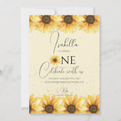 ひまわり1st誕生日パーティー 招待状 (正面)