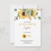 ひまわり1st誕生日招待状 招待状 (正面)