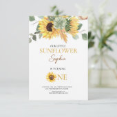 ひまわり1st誕生日招待状 招待状 (スタンド正面)