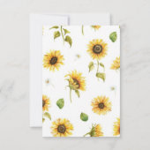 ひまわり1st誕生日招待状 招待状 (裏面)