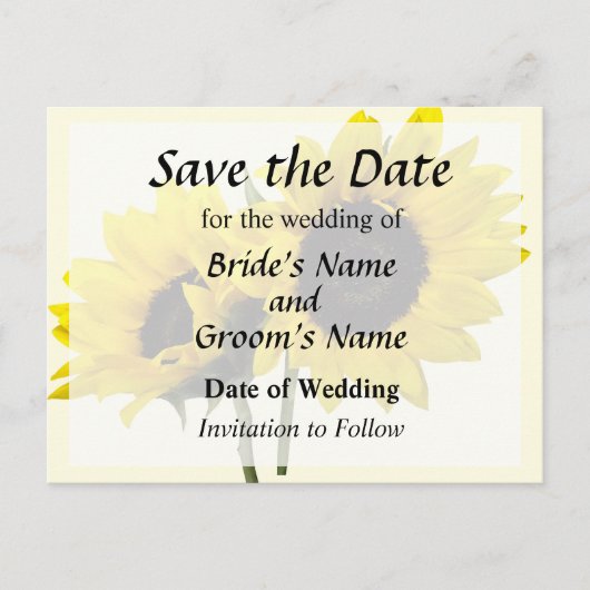 ひまわり2つ 案内ポストカード (正面)