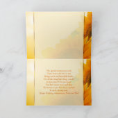 ひまわり2本の結婚記念日 ママ＆パパ カード (内部)