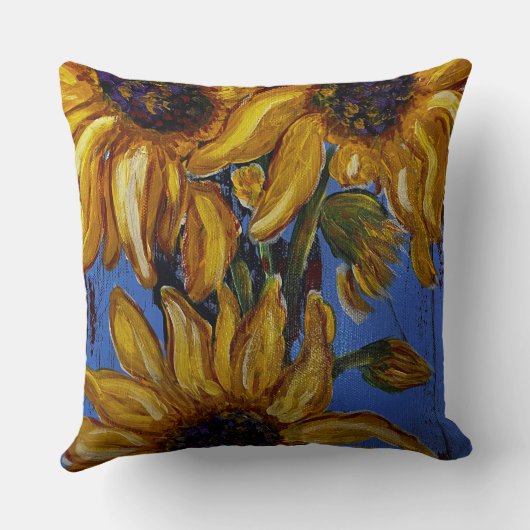 ひまわり2枕 クッション (裏面)