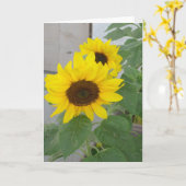 ひまわり2枚グリーティングカード カード (黄色い花)
