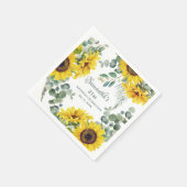ひまわり21歳の誕生日パーティー スタンダードカクテルナプキン (角)