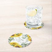 ひまわり21歳の誕生日パーティー ペーパーコースター (インサイチュ)