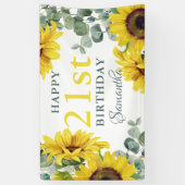 ひまわり21歳の誕生日パーティー 横断幕 (縦)