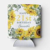 ひまわり21歳の誕生日パーティー 缶クーラー (裏面)