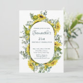 ひまわり21歳の誕生日 招待状 (スタンド正面)