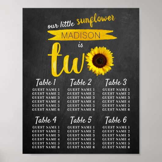 ひまわり2nd誕生日シーティングチャート ポスター (正面)