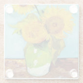 ひまわり3つ | ビンセント・ヴァン・ゴッホ ガラスコースター (裏面)