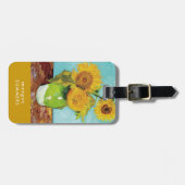 ひまわり3つ | ビンセント・ヴァン・ゴッホ ラゲッジタグ (正面横)