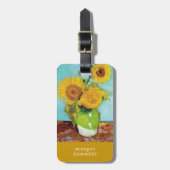 ひまわり3つ | ビンセント・ヴァン・ゴッホ ラゲッジタグ (正面縦)