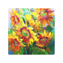 ひまわり3メタルアート メタルプリント