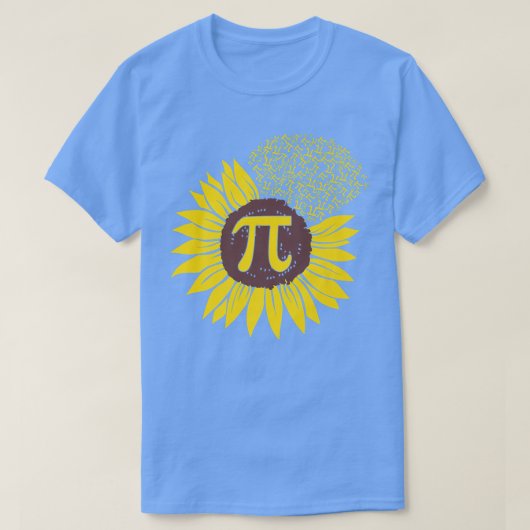 ひまわり3,14 Pi番号記号数学サイエンスピDa Tシャツ (デザイン正面)