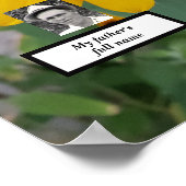 ひまわり4世代ファミリーツリー写真 ポスター (角)