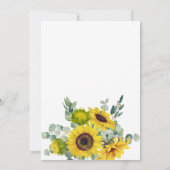 ひまわり50誕生日 招待状 (裏面)