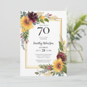 ひまわり70歳の誕生日 招待状 (スタンド正面)