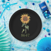 ひまわり8647 86 47微妙なアンチトランプフローラボホ ペーパープレート (パーティー)