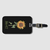 ひまわり8647 86 47微妙なアンチトランプフローラボホ ラゲッジタグ (正面横)