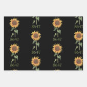 ひまわり8647 86 47微妙なアンチトランプフローラボホ ラッピングペーパーシート (正面)